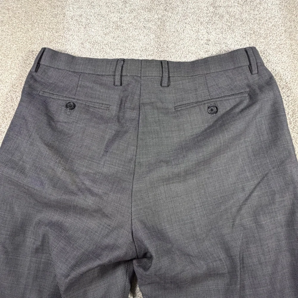 Banana‎ Republic Dress Pants Mens 35x32 Grey Tailored Slim Fit 100% Wool READ